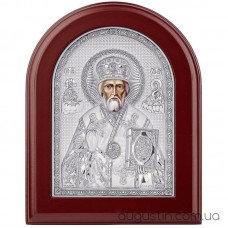 Икона Святого Николая Чудотворца в серебре